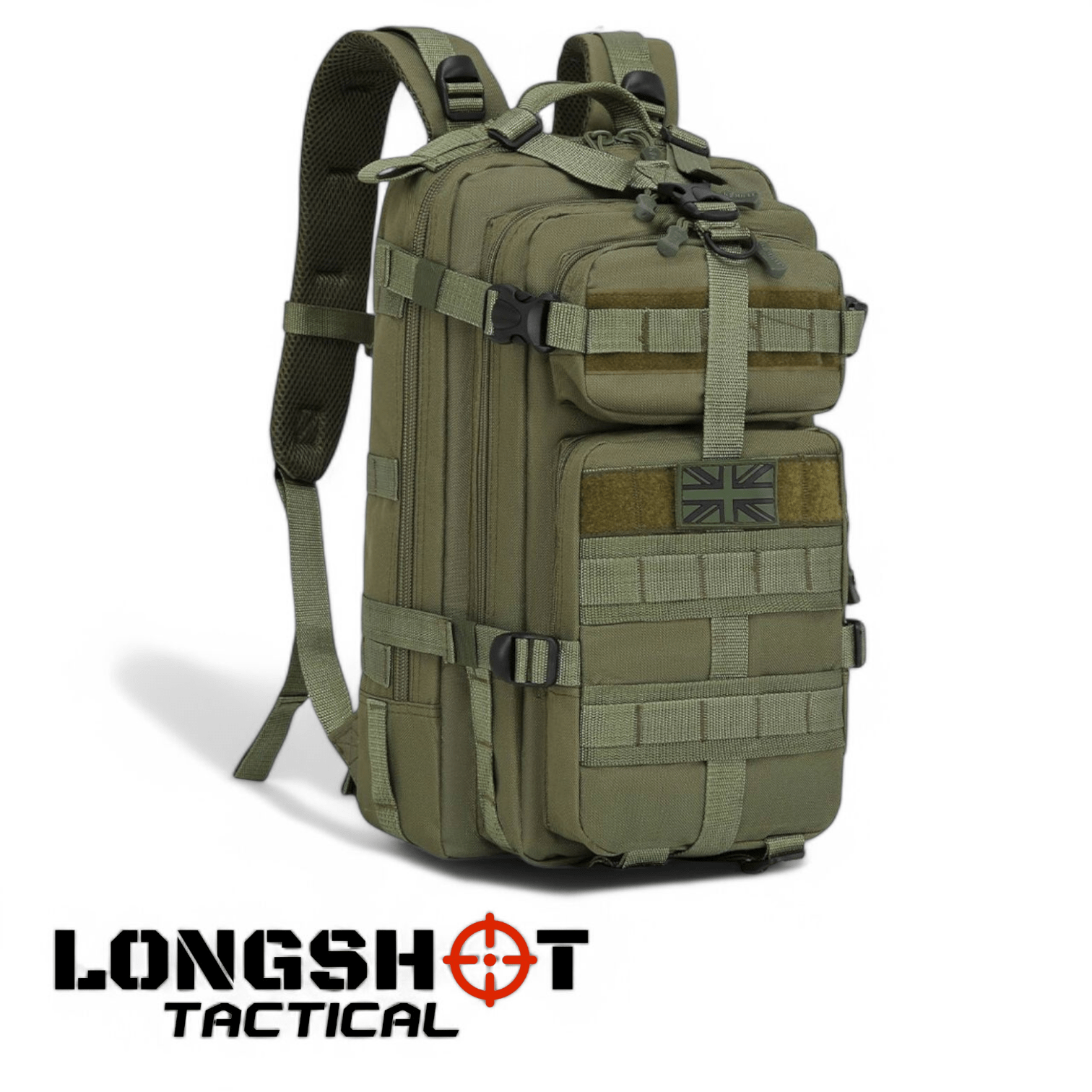 Tactical Backpack Stealth Pack – 25ltr – Olive Green - Longshot Tactical