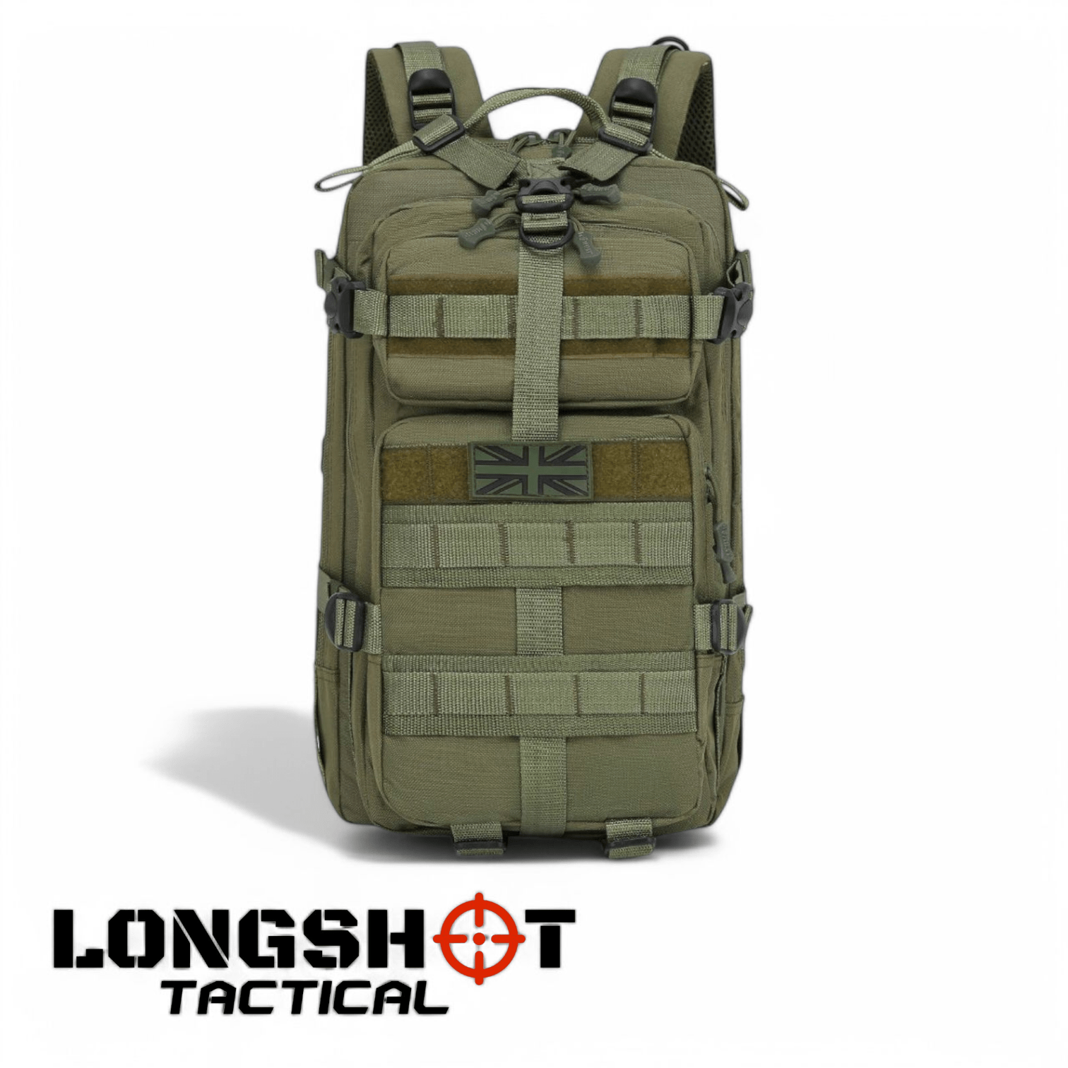 Tactical Backpack Stealth Pack – 25ltr – Olive Green - Longshot Tactical