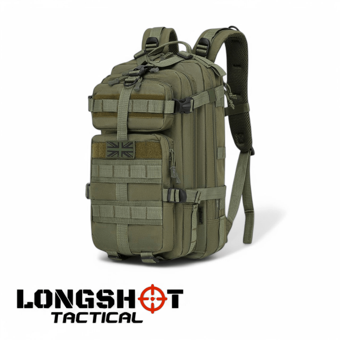 Tactical Backpack Stealth Pack – 25ltr – Olive Green - Longshot Tactical