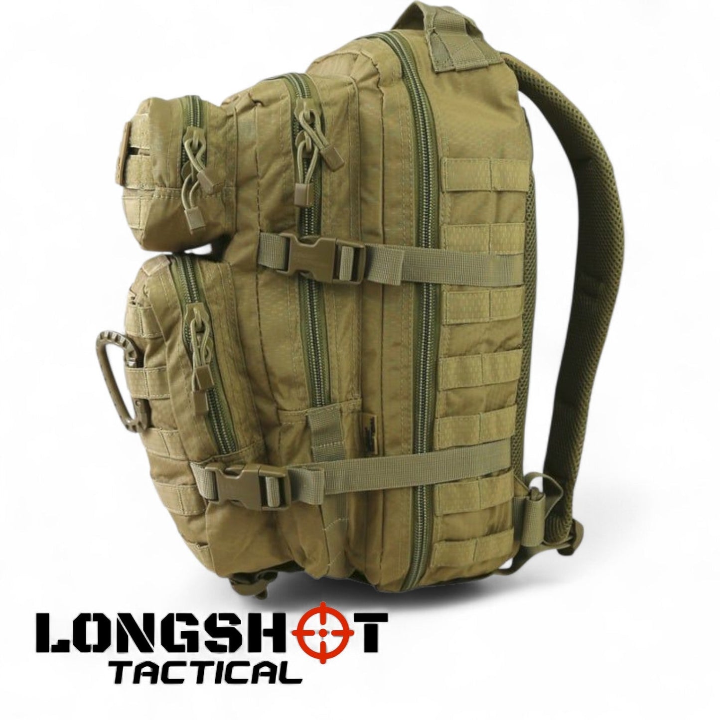 Tactical Backpack – Stop Small Molle Assault Pack – Coyote - Longshot Tactical