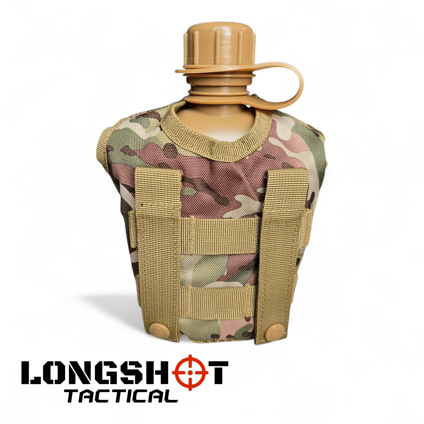 Tactical Water Bottle - Army Style With Molle Attachments - Longshot Tactical