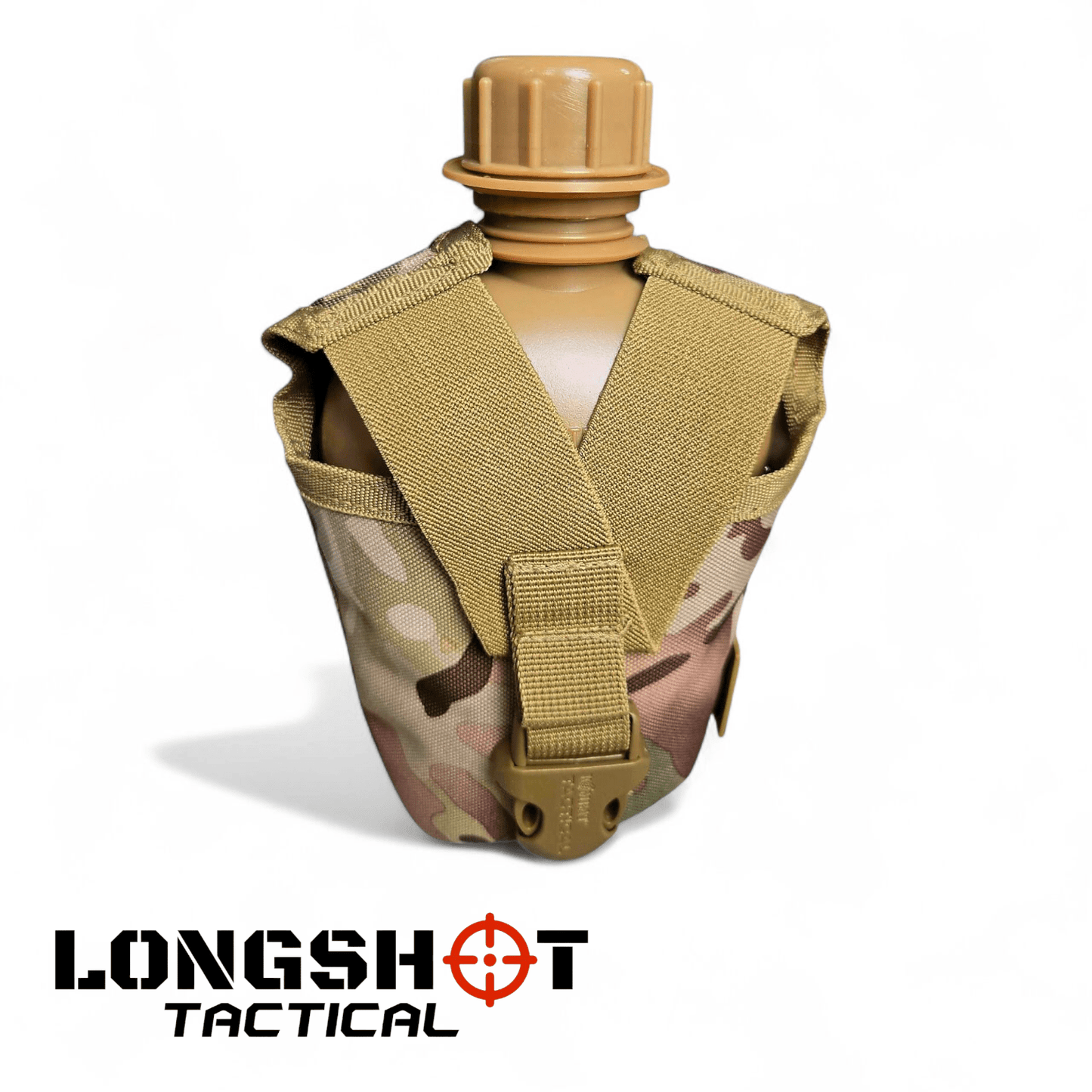 Tactical Water Bottle - Army Style With Molle Attachments - Longshot Tactical