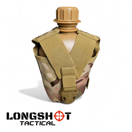 Tactical Water Bottle - Army Style With Molle Attachments - Longshot Tactical