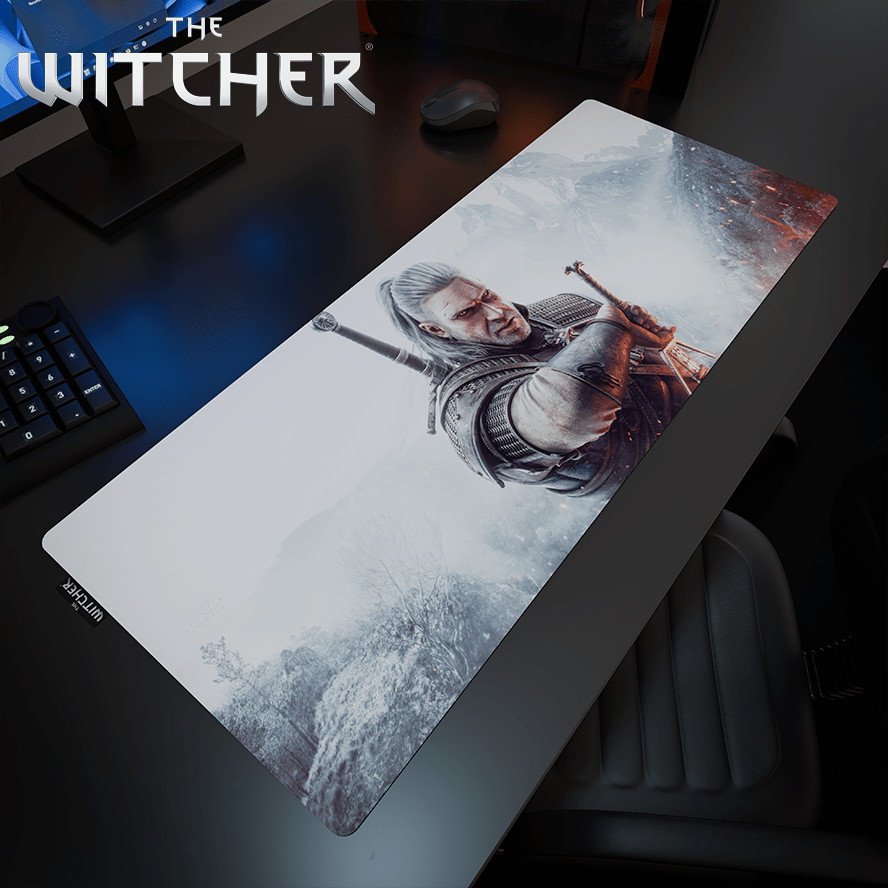 The Witcher™ Desk Mat - Geralt of Rivia Box Art - Longshot Tactical