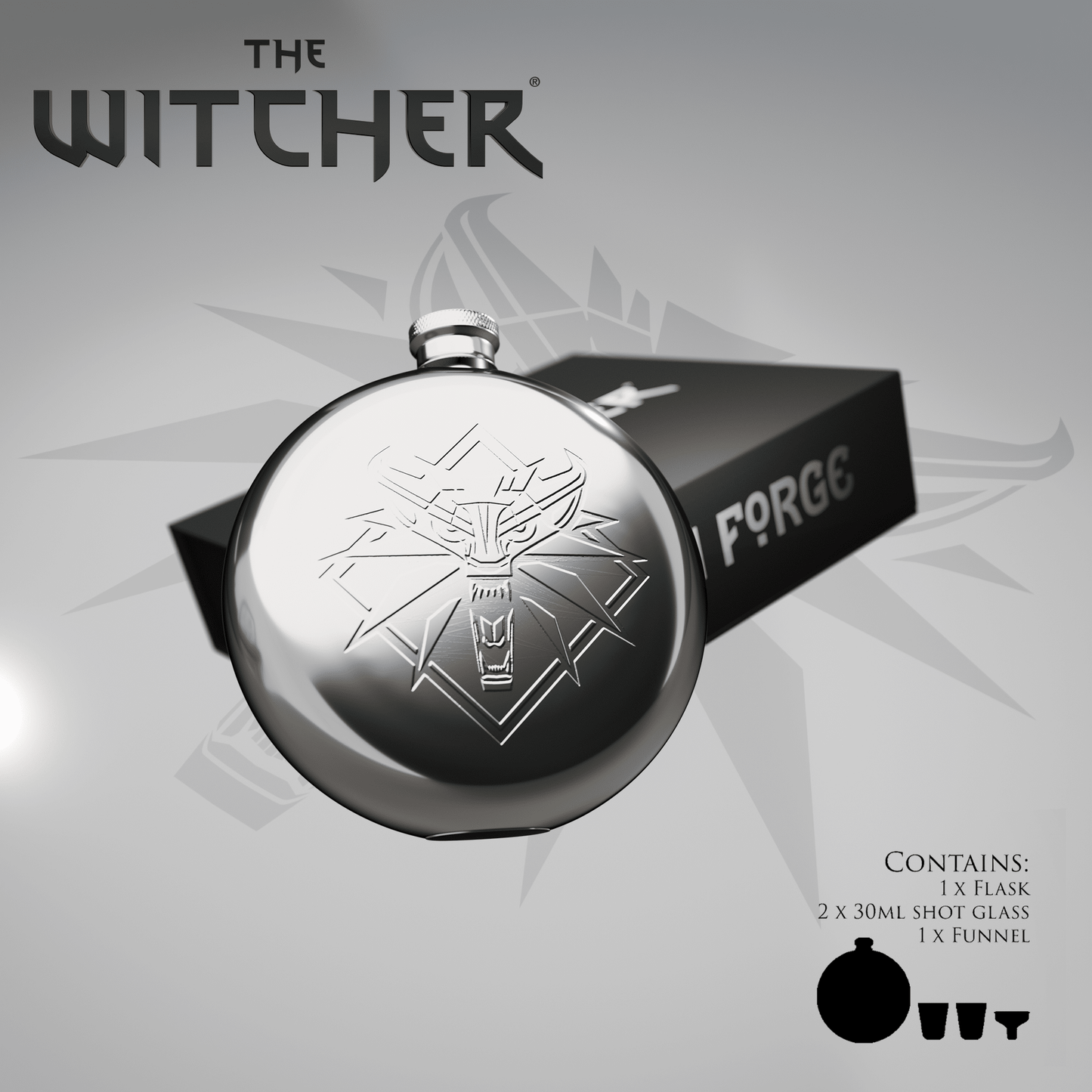 The Witcher Hip Flask Gift Set - Longshot Tactical