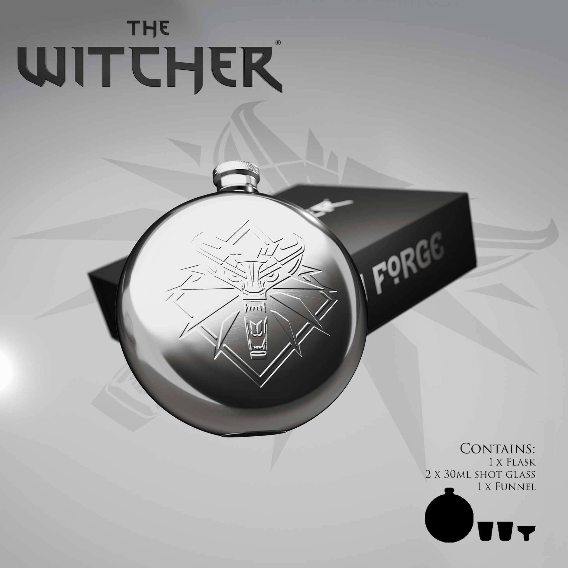 The Witcher Hip Flask Gift Set - Longshot Tactical