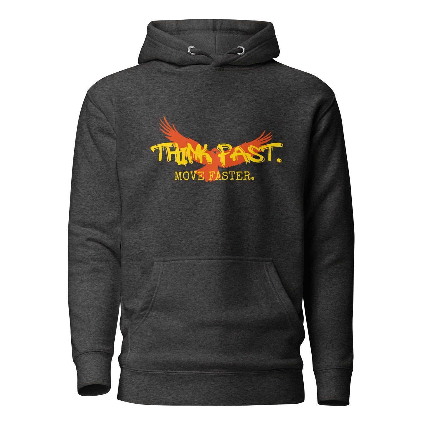 Think Fast Move Faster Falcon Hoodie black / red - Longshot Tactical