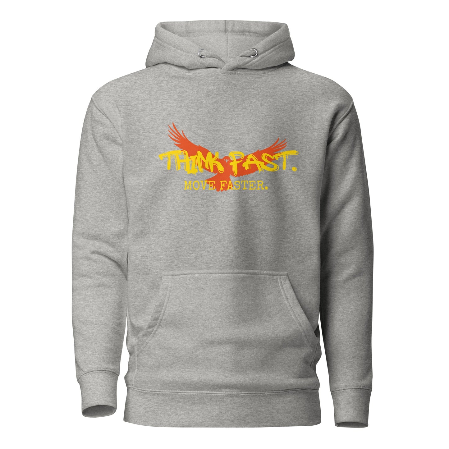 Think Fast Move Faster Falcon Hoodie black / red - Longshot Tactical