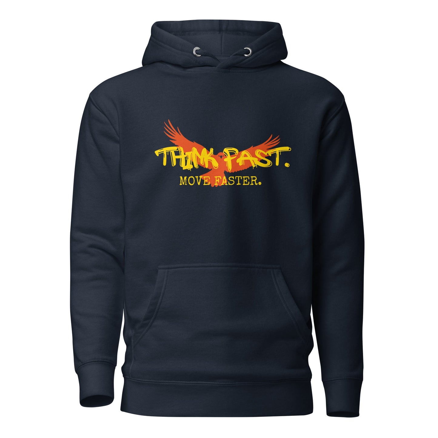Think Fast Move Faster Falcon Hoodie black / red - Longshot Tactical