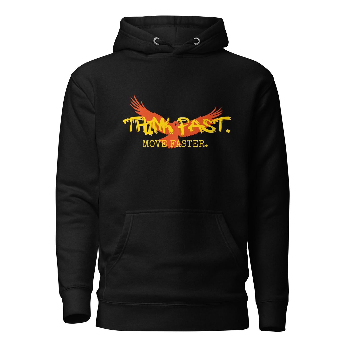 Think Fast Move Faster Falcon Hoodie black / red - Longshot Tactical