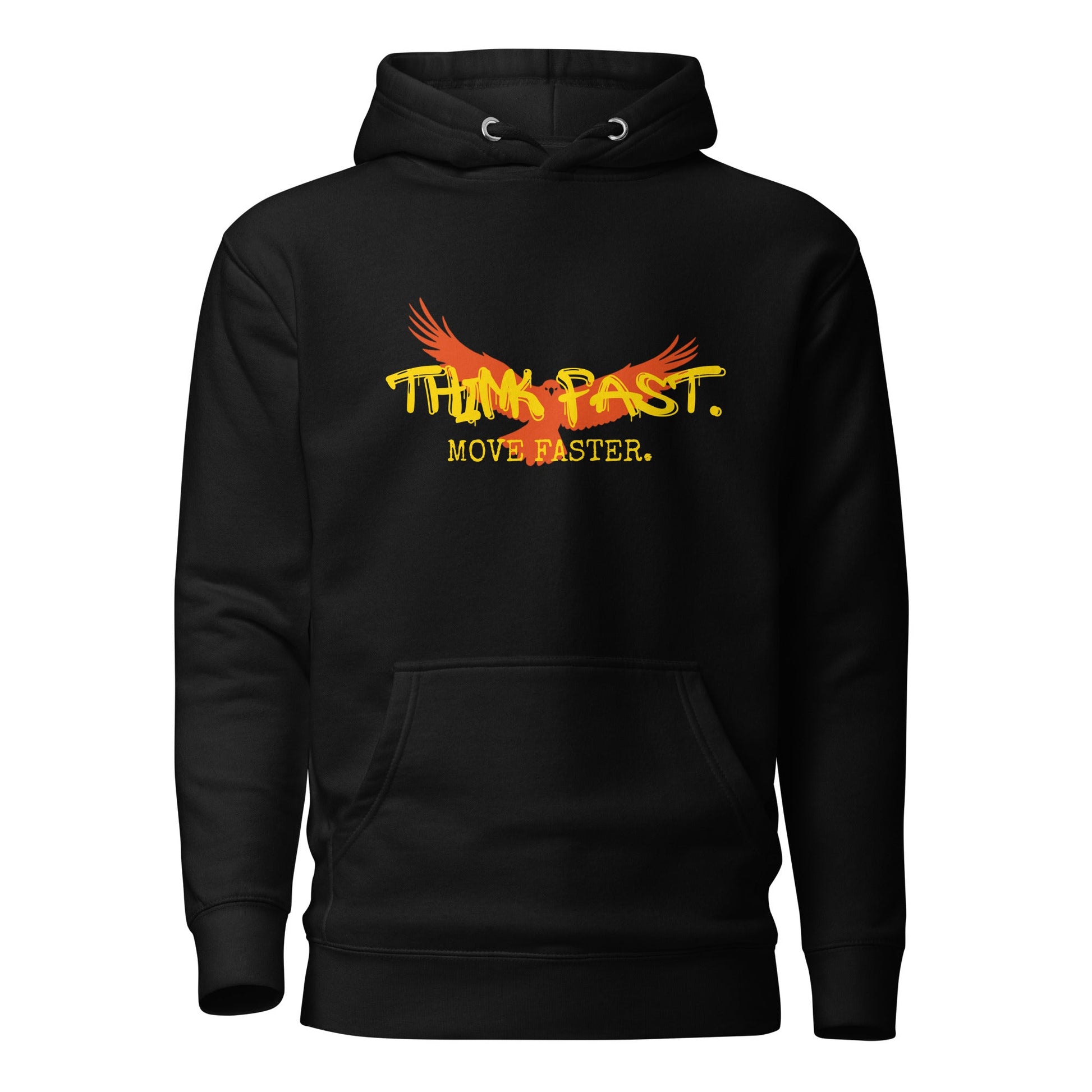 Think Fast Move Faster Falcon Hoodie black / red - Longshot Tactical