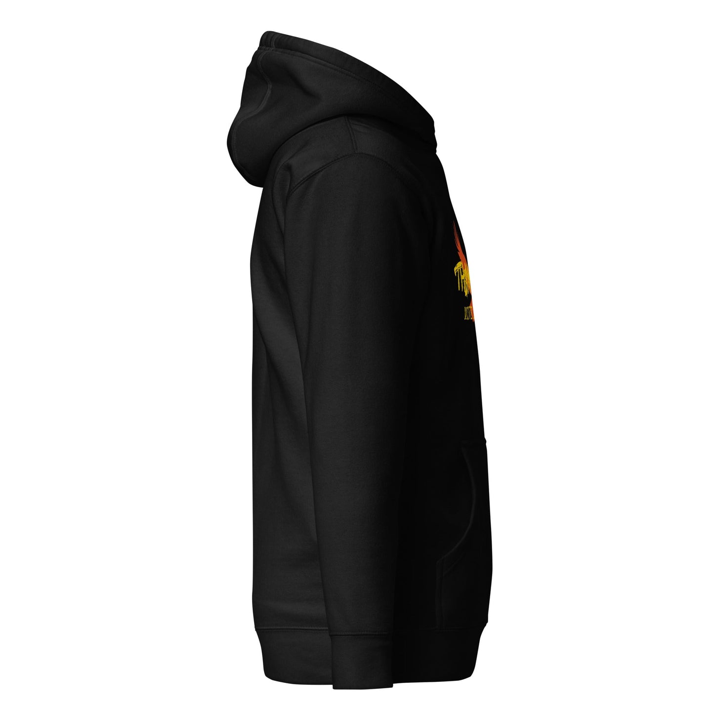 Think Fast Move Faster Falcon Hoodie black / red - Longshot Tactical