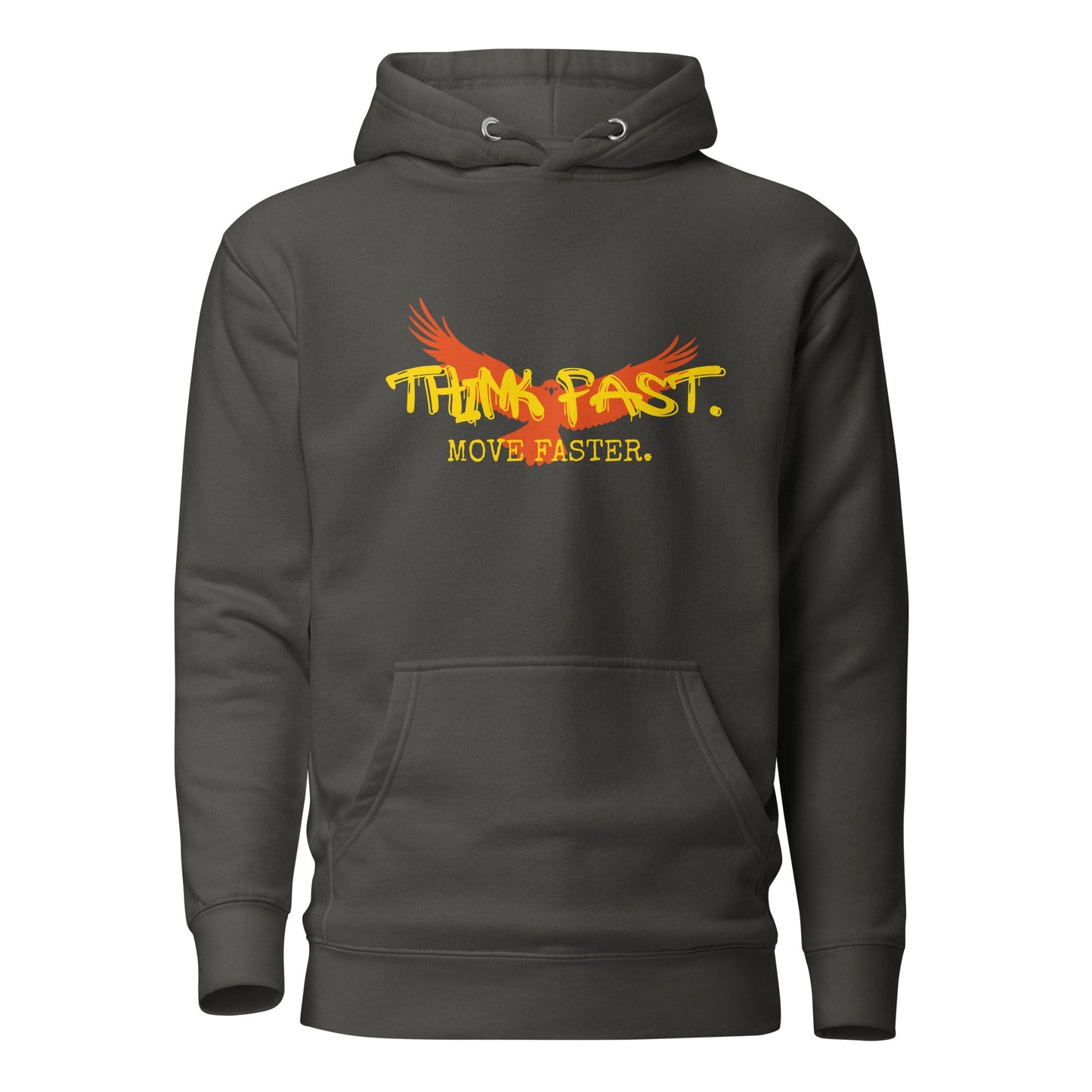 Think Fast Move Faster Falcon Hoodie black / red - Longshot Tactical