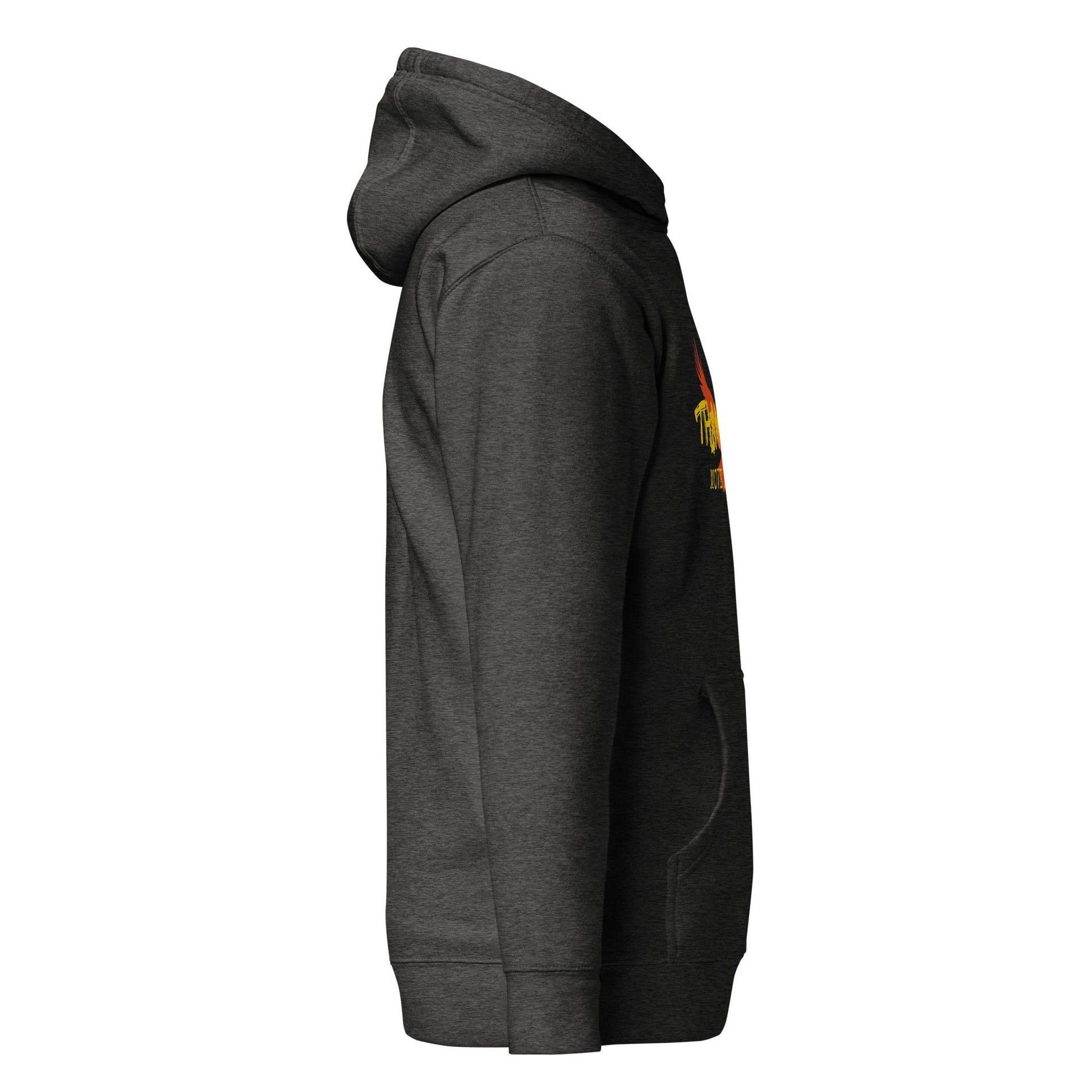 Think Fast Move Faster Falcon Hoodie black / red - Longshot Tactical