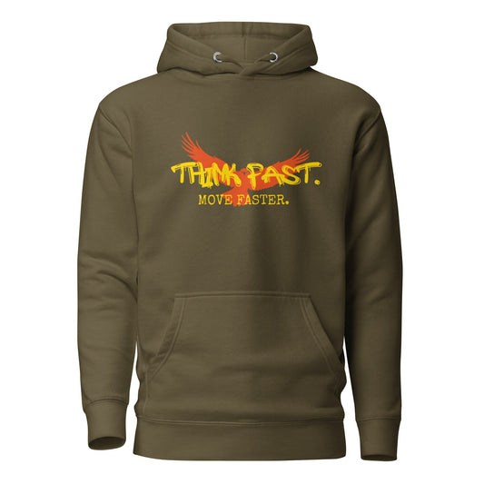 Think Fast Move Faster Falcon Hoodie black / red - Longshot Tactical