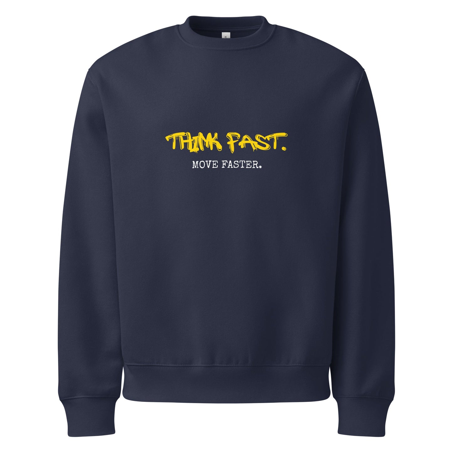 Think Fast Move Faster Mens Oversized heavyweight sweatshirt - Longshot Tactical