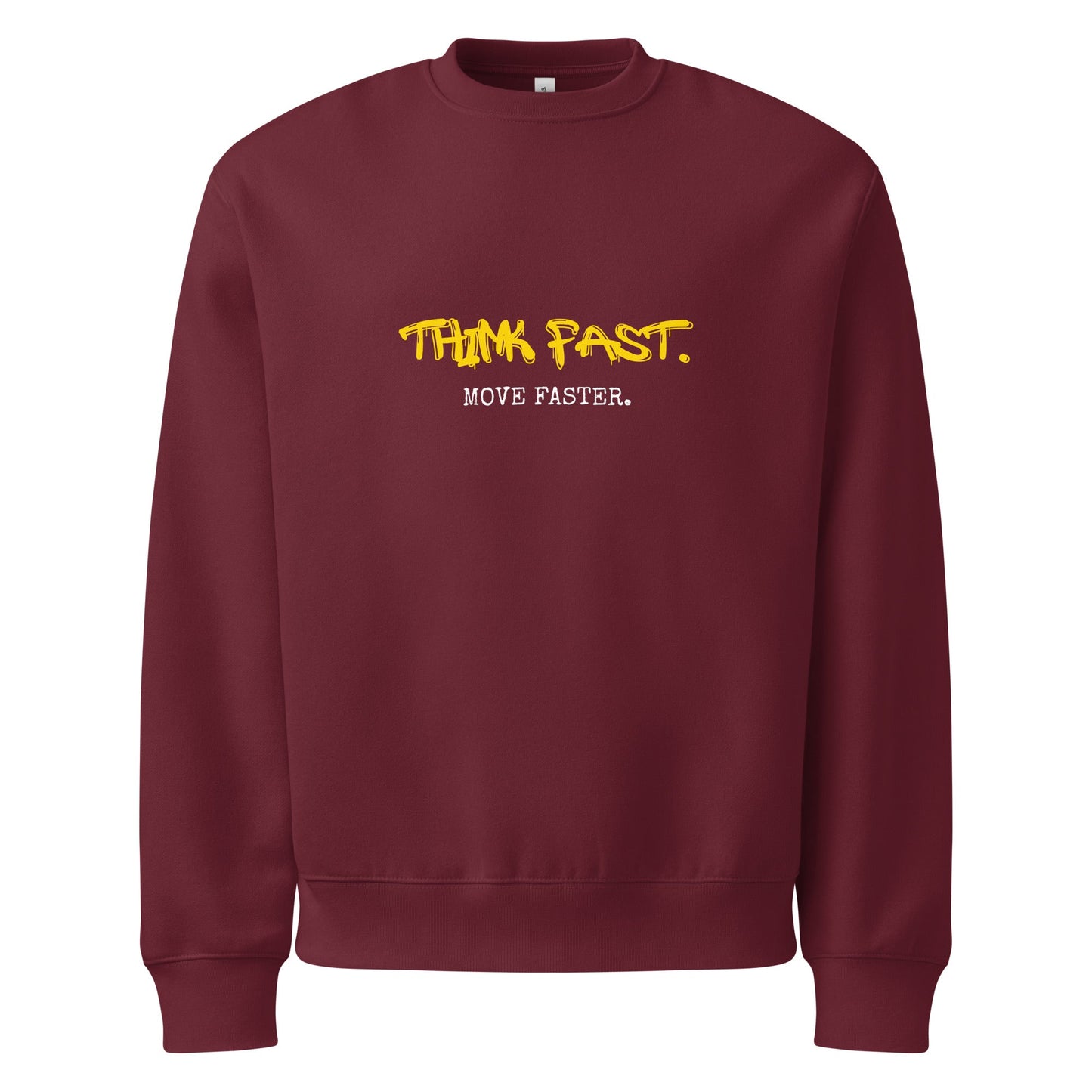 Think Fast Move Faster Mens Oversized heavyweight sweatshirt - Longshot Tactical