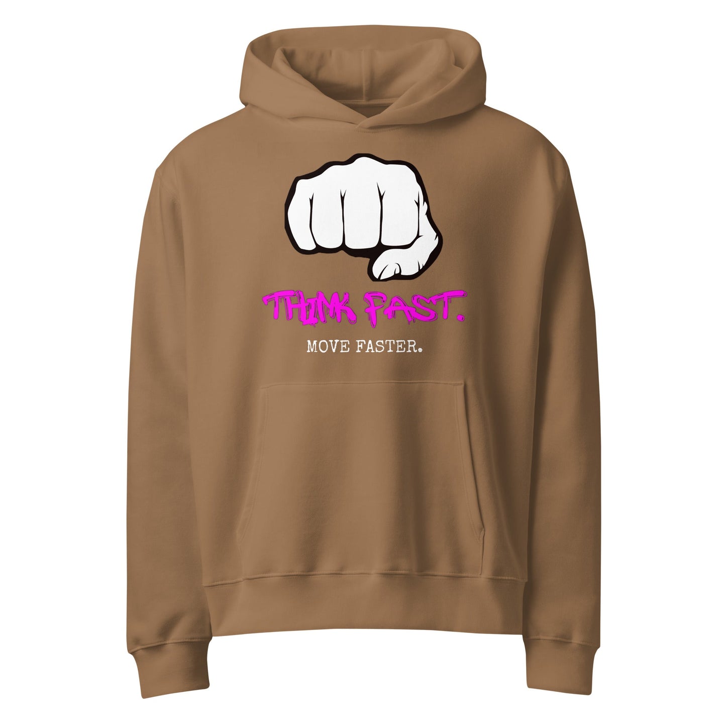 Think Fast Move Faster Oversized Heavyweight Hoodie - Longshot Tactical