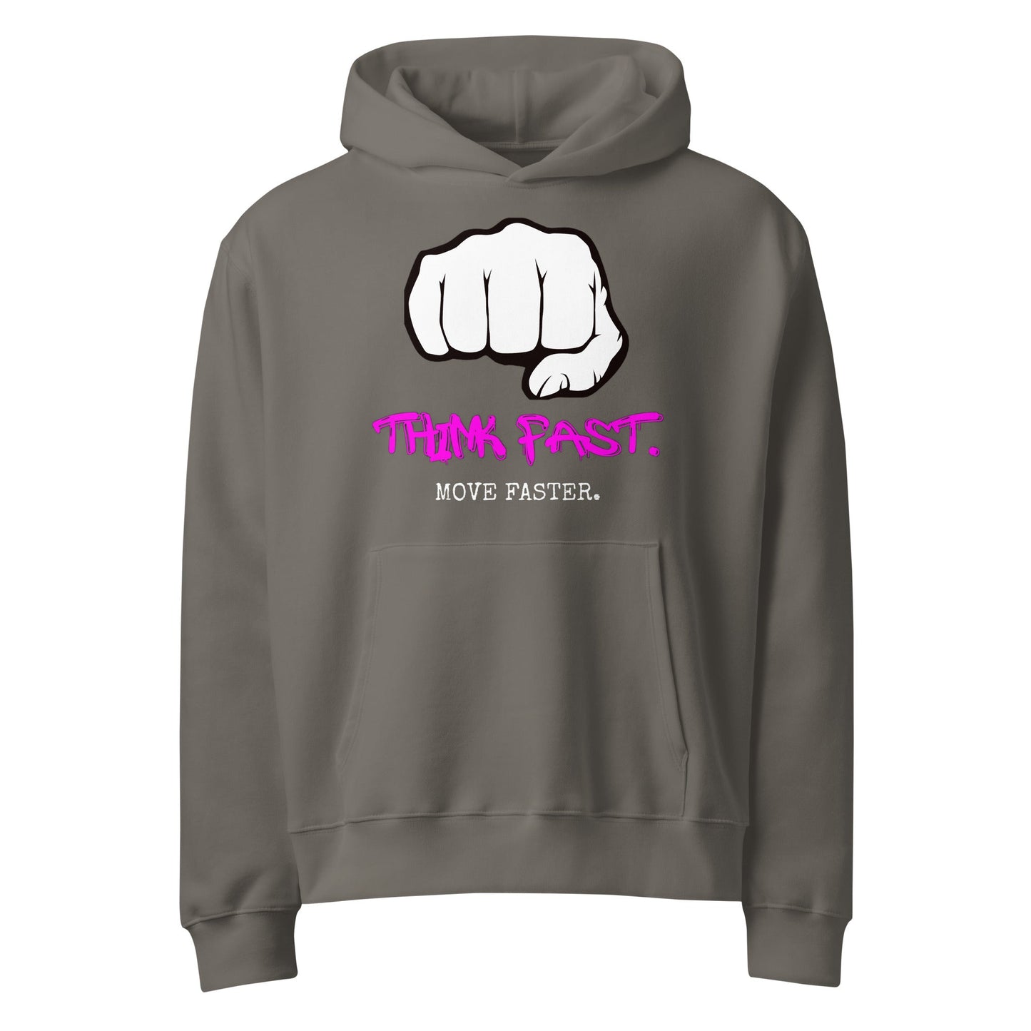 Think Fast Move Faster Oversized Heavyweight Hoodie - Longshot Tactical