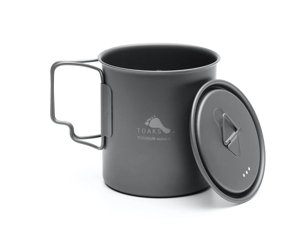 Toaks Light Titanium 450ml Cup with Lid (Ultralight Version) - Longshot Tactical