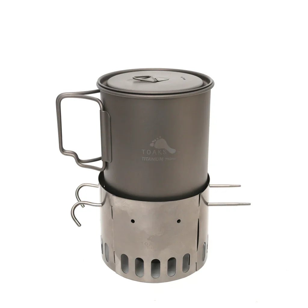 Toaks Tistand Titanium Alcohol Stove Dual Stand and Windscreen - Longshot Tactical