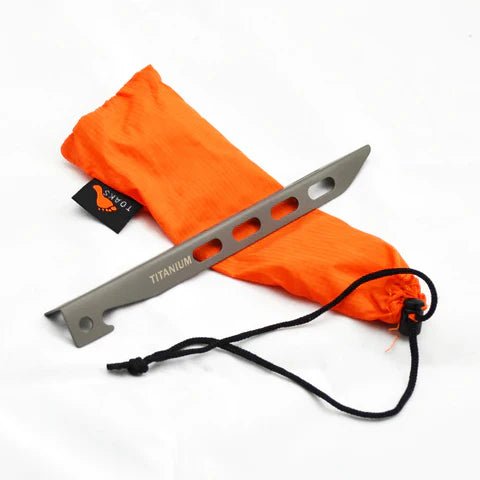 Toaks Titanium Large V - Shaped Tent Pegs (6 pack) - Longshot Tactical