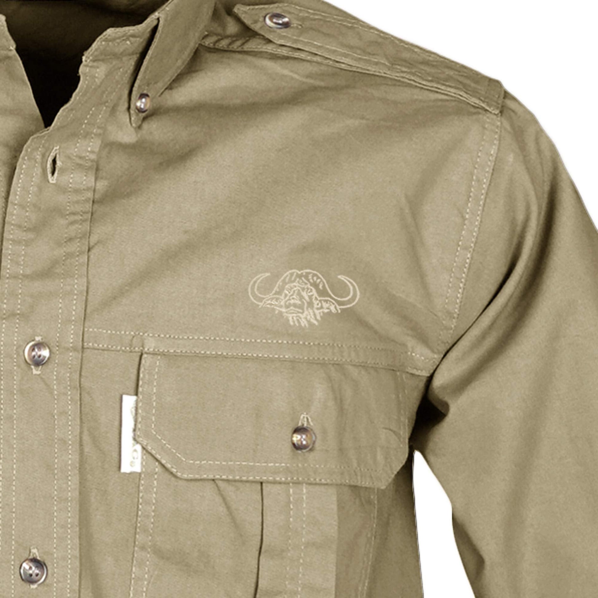 Trail Shirt for Men with Embroidered Buffalo Logo - L/Sleeve - Longshot Tactical