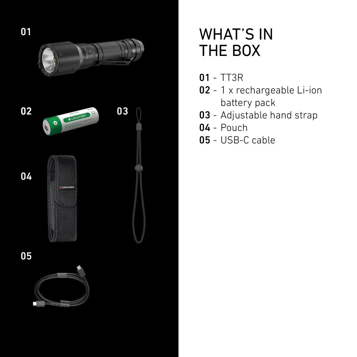 TT3R Tactical Rechargeable Torch 2025, 1900 Lumens - Longshot Tactical