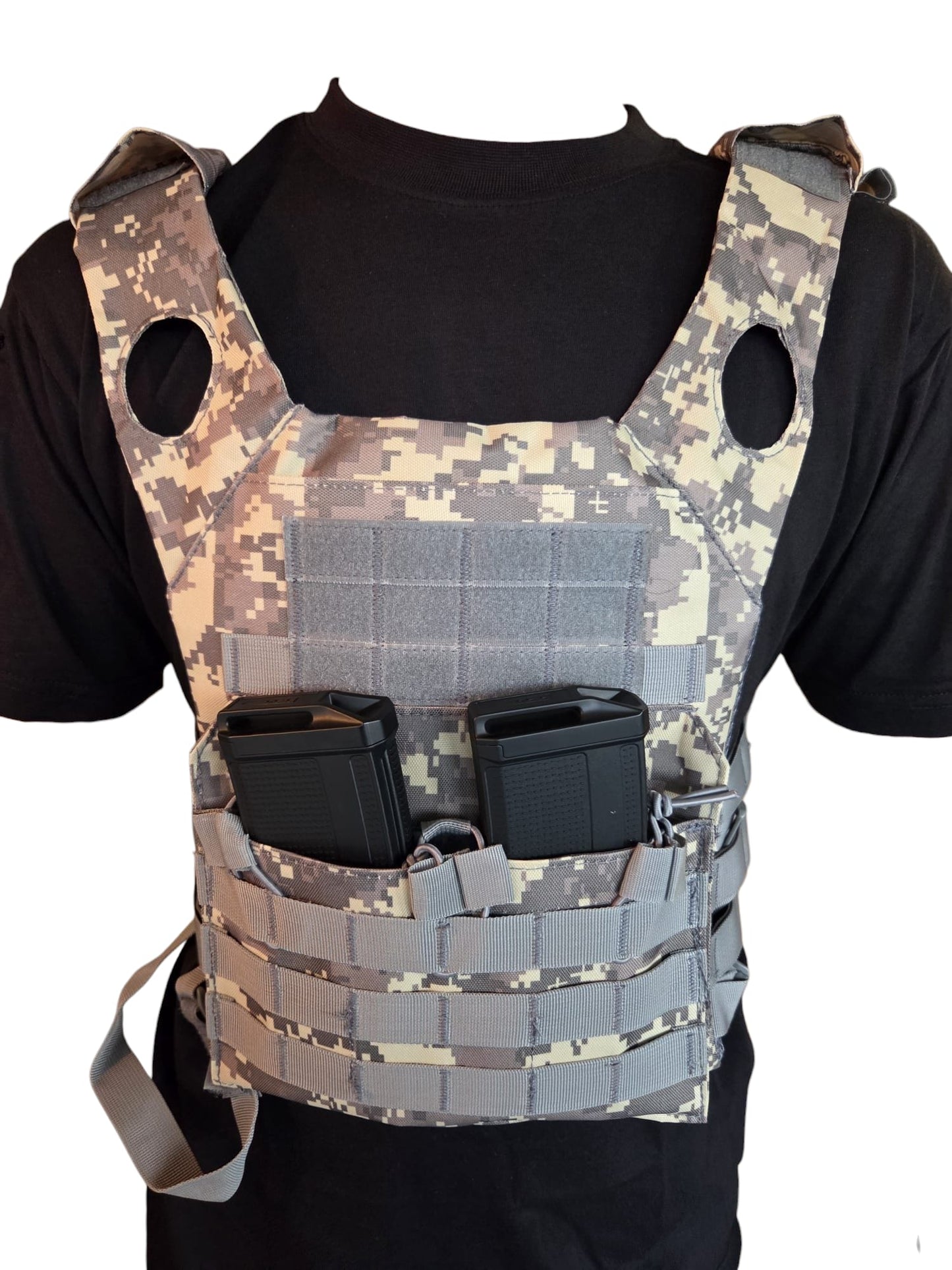 Urban Camo Chest Rig Plate Carrier Vest - Longshot Tactical