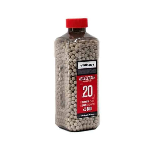 Valken Accelerate Airsoft BBs 0.20g Biodegradable BB (2500) - Longshot Tactical