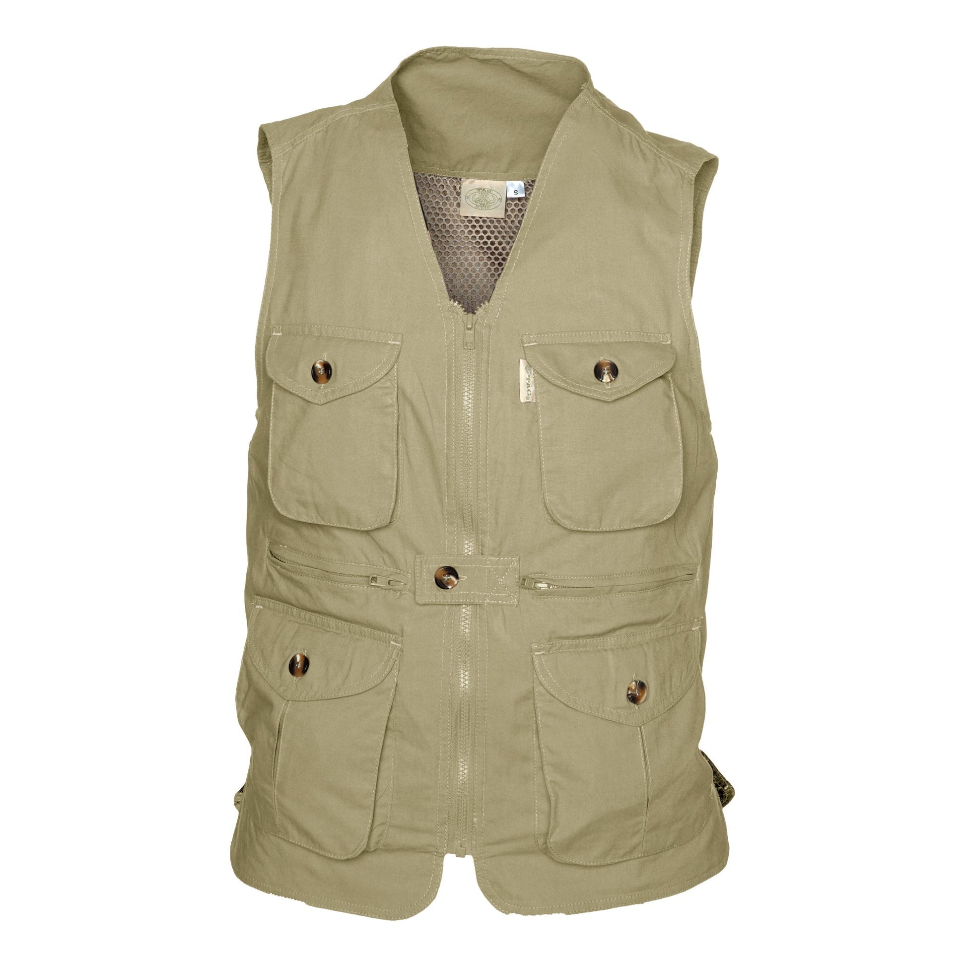 Vent Back Livingstone Vest for Men - Khaki - Longshot Tactical