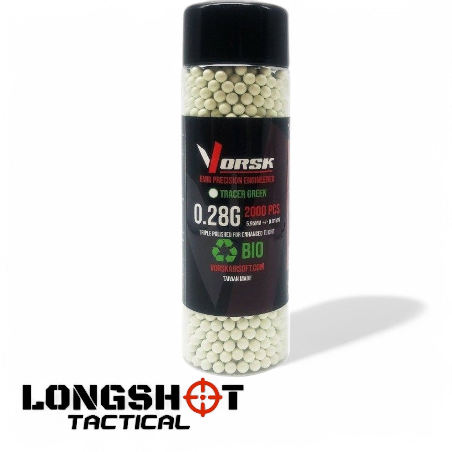 VORSK Bio Tracer Green 0.28g 2000rd Bottle - Longshot Tactical