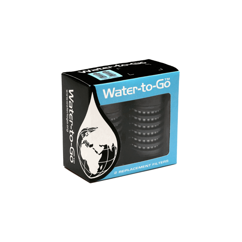 Water To Go Replacement Filters for 75cl bottle - Twin Pack - Longshot Tactical