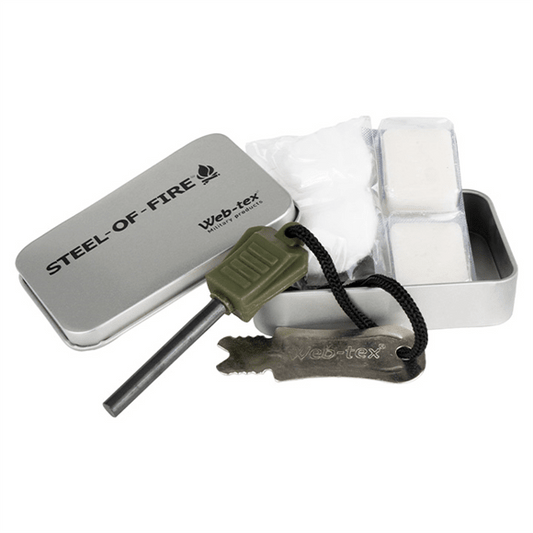 Web - Tex Steel - of - Fire Starter Kit - Longshot Tactical