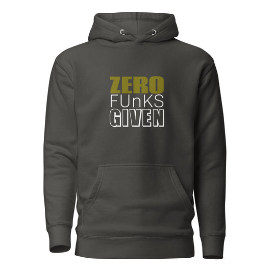 Zero Funks Given Unisex Hoodie Olive - Longshot Tactical