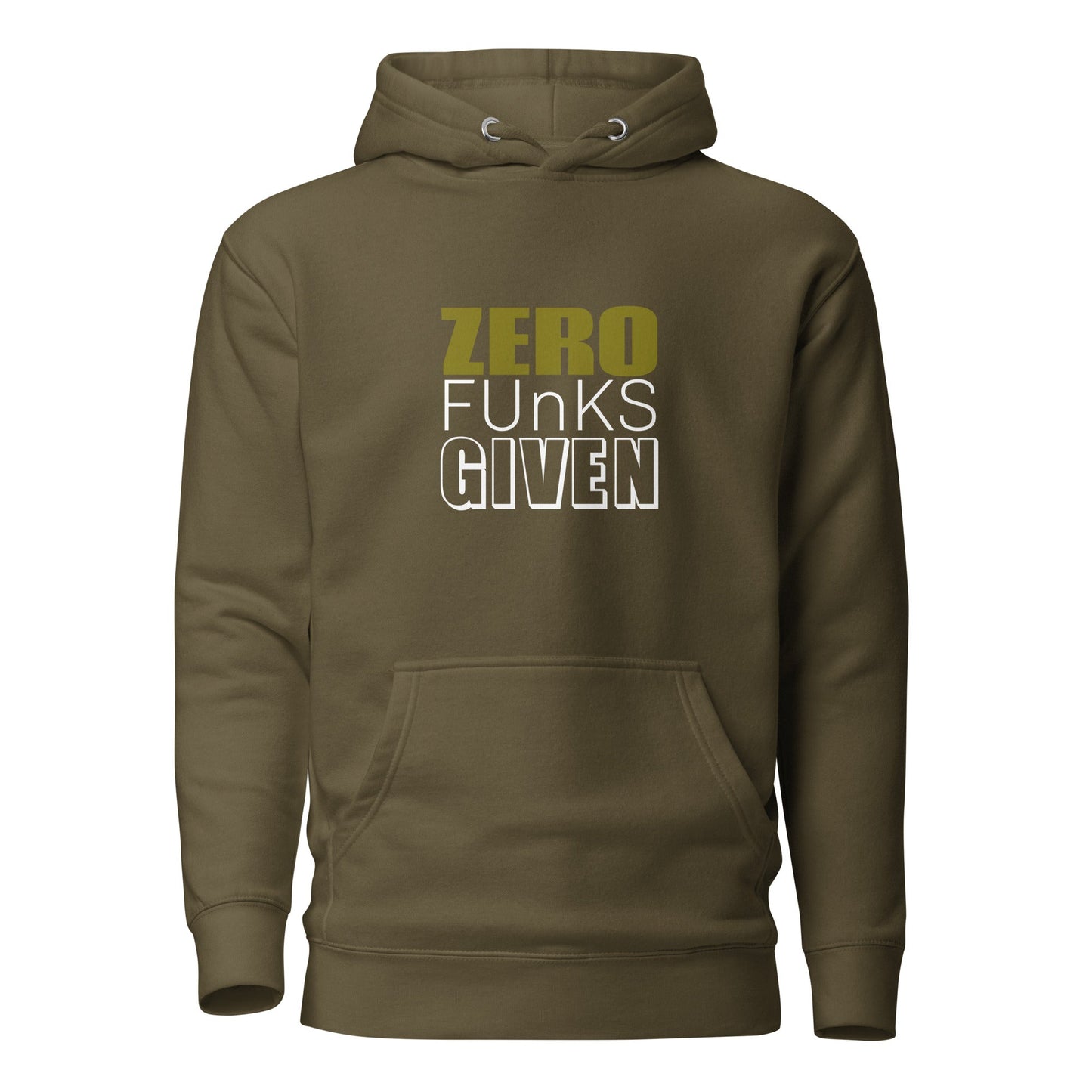 Zero Funks Given Unisex Hoodie Olive - Longshot Tactical