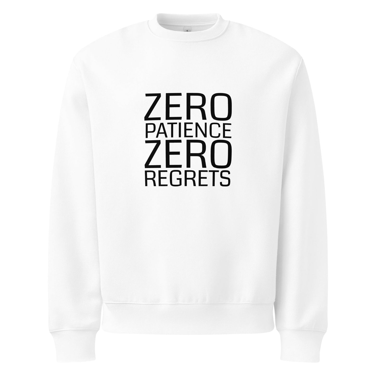 Zero Patience Zero Regrets Oversized heavyweight sweatshirt - Longshot Tactical